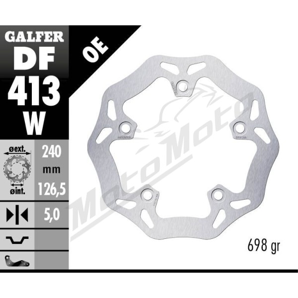 GALFER "Wave®" galinis stabdžių diskas Kymco Xciting 250-500cc 05-11