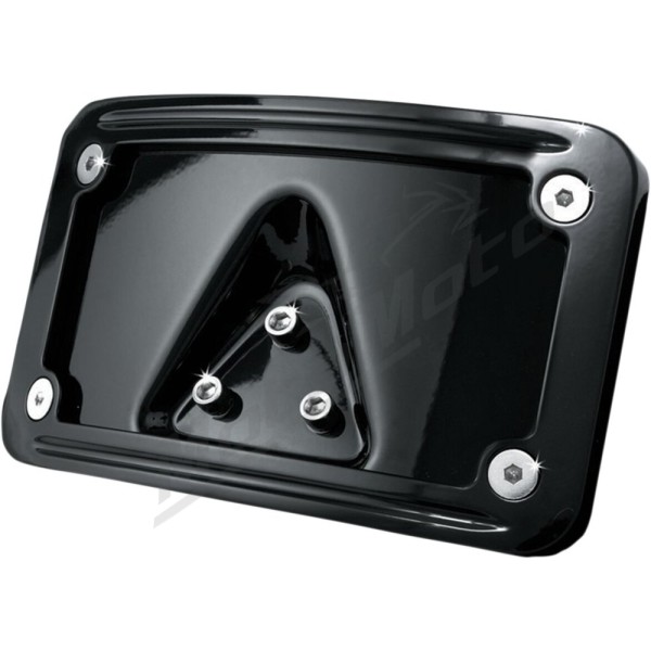 KURYAKYN Curved Laydown License Plate Mount with Frame Honda VTX 1300/1800 02-09