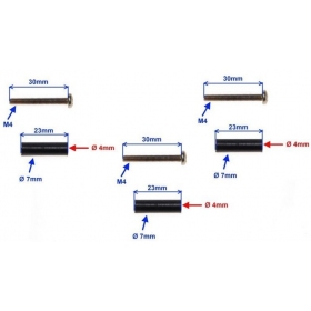 Bolts with bushing set M4x0,7