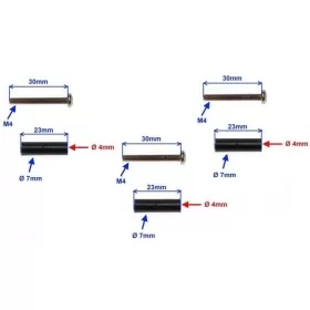 Bolts with bushing set M4x0,7