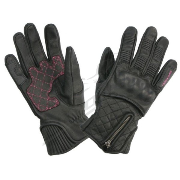 Leather gloves ADRENALINE ORCHID PPE black / pink
