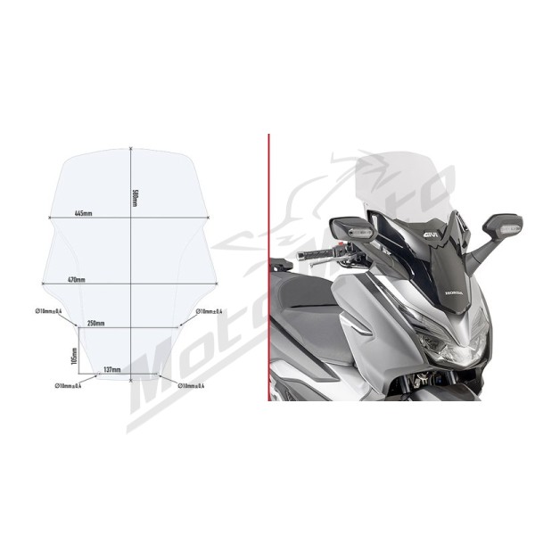 GIVI SPOILER Honda NSS 125-300cc Forza 19-20