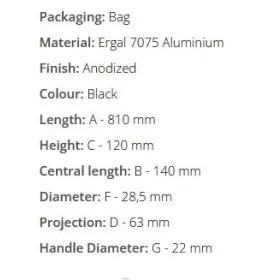 Domino Aluminum Handlebar 28.6 mm Black