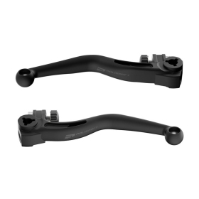 Polisport clutch and brake lever set GasGas EC, MC/ Husqvarna FC, FE, TC, TE/ KTM EXC, SX, EXC-F, SX-F/ Sherco SE, SER, SEF, SEFR/ Stark Future Varg EX, MX 125/500cc 14-25 Black