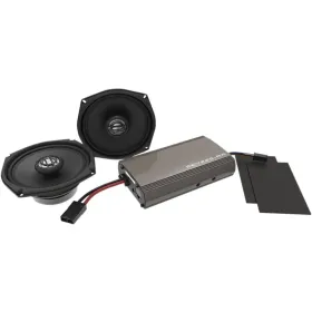 HOGTUNES 225 W Amp/Front Speaker Kit Harley Davidson FLHT / FLHTC 1340-1800cc 98-13