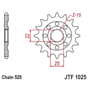 Front Sprocket JTF1025 Black