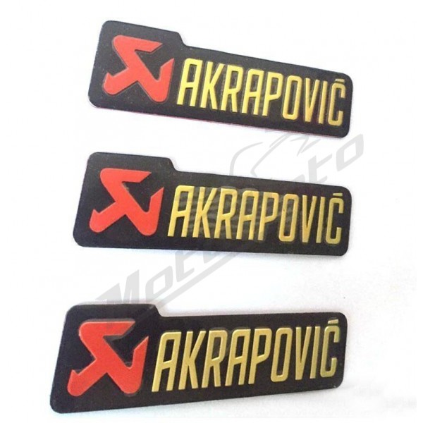 STICKER FOR MUFFLER ALUMINUM AKRAPOVIC 95x29mm - MotoMoto