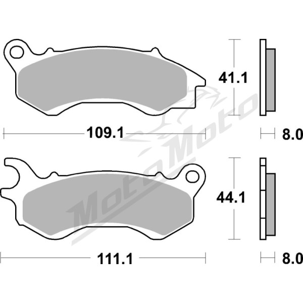 SBS 205HF HF Street Ceramic Organic Brake Pads Honda / Malaguti / Peugeot 50-150cc 10-20