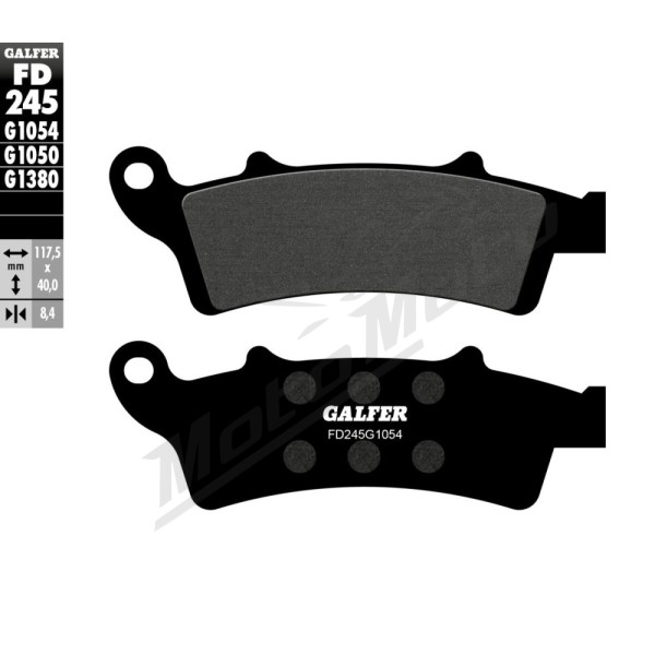 GALFER Semi-Metallic Brake Pads Aprilia / Kymco / Malaguti 125-500cc 99-16