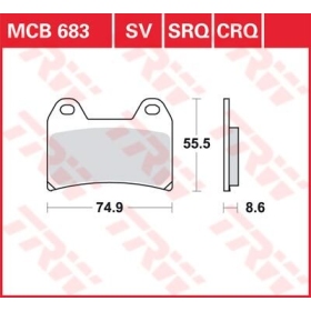 TRW All Round Sintered Metal Brake Pads Aprilia / Benelli / BMW / Cagiva / Ducati / Horex / Husqvarna / KTM / Moto Guzzi / Suzuki / Victory / Yamaha 125-1200cc 95-20