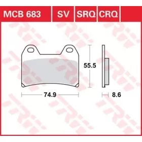 TRW All Round Sintered Metal Brake Pads Aprilia / Benelli / BMW / Cagiva / Ducati / Horex / Husqvarna / KTM / Moto Guzzi / Suzuki / Victory / Yamaha 125-1200cc 95-20