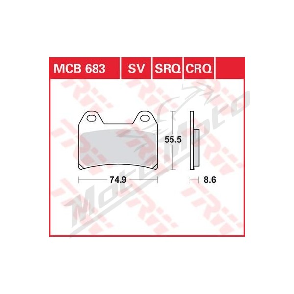TRW All Round Sintered Metal Brake Pads Aprilia / Benelli / BMW / Cagiva / Ducati / Horex / Husqvarna / KTM / Moto Guzzi / Suzuki / Victory / Yamaha 125-1200cc 95-20