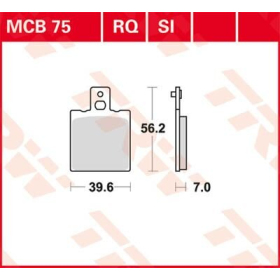 TRW RQ Series Organic Sports Brake Pads Aprilia / Beta / Bimota / Cagiva / Ducati / Laverda / Moto Guzzi 250-1100cc 77-10
