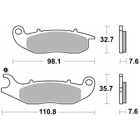 SBS Priekinės stabdžių trinkelės 859HS Derbi / Honda 125-750 08-24