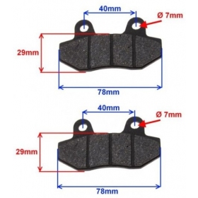 Brake pads MAXTUNED SHINERAY XY125-10D 