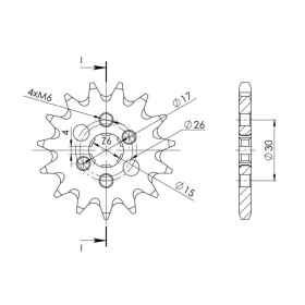 JT / Supersprox Front sprocket 252.14