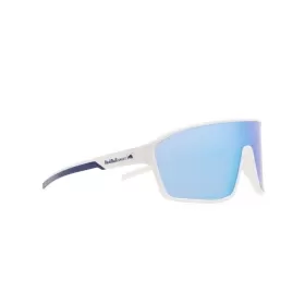 Spect Red Bull Daft Sunglasses Shiny White/Blue w Smoke Blue Mirror lens