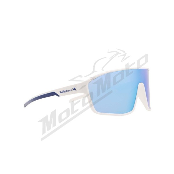 Spect Red Bull Daft Sunglasses Shiny White/Blue w Smoke Blue Mirror lens