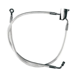 MAGNUM SHIELDING Rear Brake Line Kit Chrome Harley Davidson FLHR / FLHRCI / FLHTC / FLTRI / FKTR 1340/1584 97-07