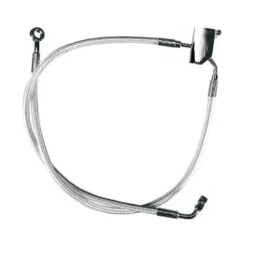 MAGNUM SHIELDING Rear Brake Line Kit Chrome Harley Davidson FLHR / FLHRCI / FLHTC / FLTRI / FKTR 1340/1584 97-07