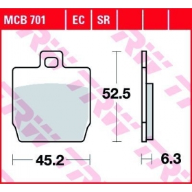 BRAKE PADS TRW MCB701 STANDARD