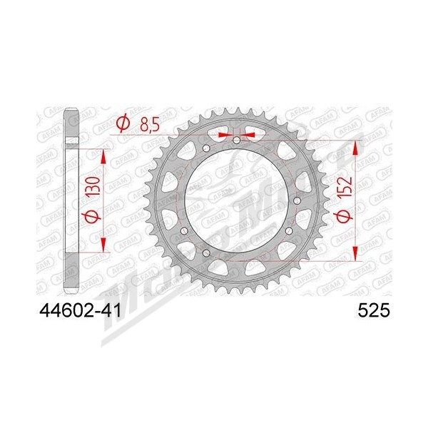 AFAM Steel Standard Rear Sprocket 525 41-45 teeth CAGIVA NAVIGATOR 1000 98-05