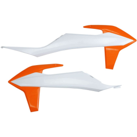 UFO Radiator Covers KTM EXC / EXC-F / SX / SX-F 125-500cc 19-23 Orange/White