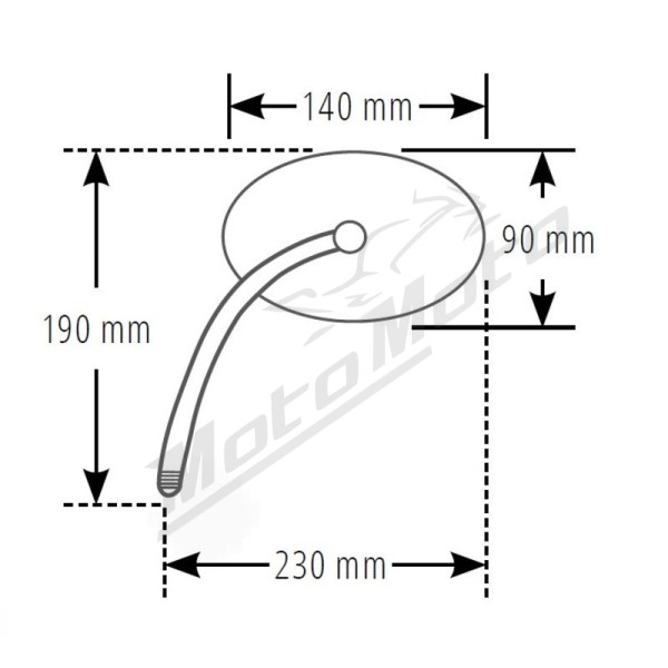HIGHSIDER smart Handlebar Mirror Kawasaki Z 900 RS 2023 2vnt. (Pair)