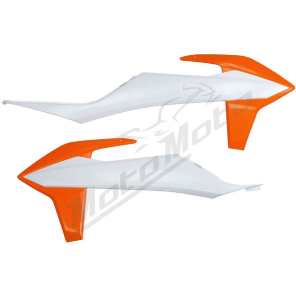 UFO Radiator Covers KTM EXC / EXC-F / SX / SX-F 125-500cc 19-23 Orange/White