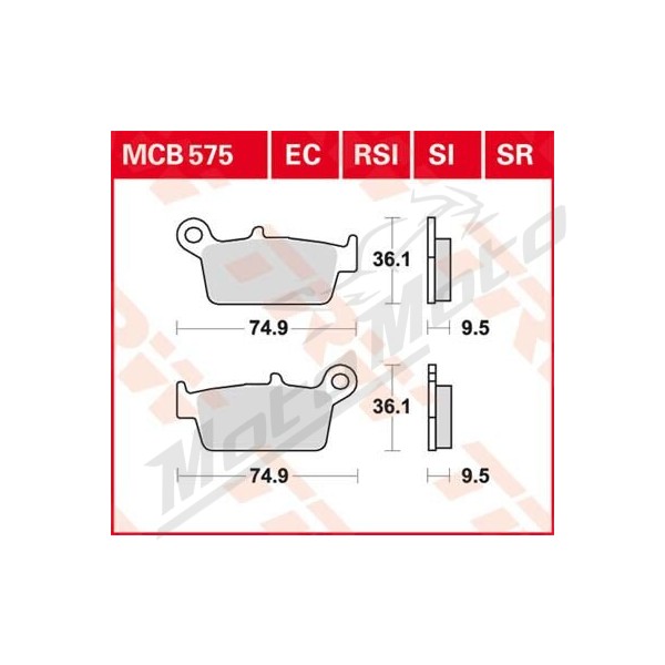 TRW SI Series Sindered Off-Road Brake Pads CPI / GasGas / Hm Moto / Honda / Kawasaki / Suzuki / Tm Racing / Yamaha 80-650cc 87-16