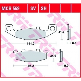 BRAKE PADS TRW MCB569SV ROUTE