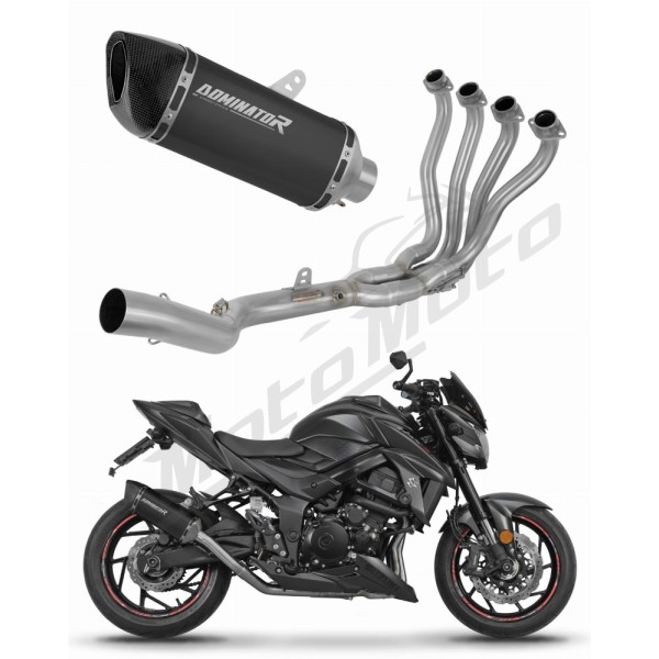 Suzuki GSX-S 750 2017-2020 Dominator Full Exhaust System HP6 BLACK + dB killer