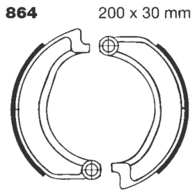 EBC Standard Brake Shoes BMW R 50-75 69-75