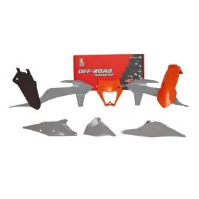RACETECH Plastic Kit KTM XC-W, EXC, EXC-F, XC, XC-F 125/500cc 20-23 Grey/ Black/ Orange