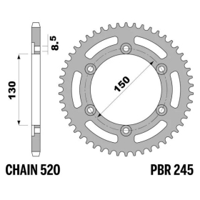 PBR Standard C45 Steel Rear Sprocket 245 - 520 HONDA XL / XR 200-500cc 1982-2000