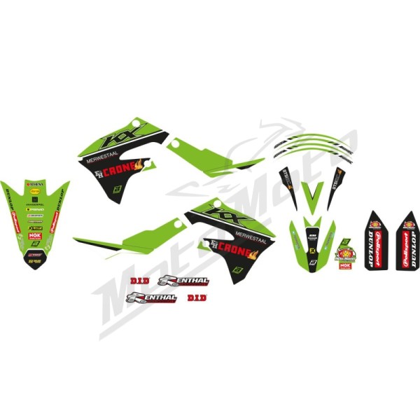 BLACKBIRD RACING Graphic Kit With Seat Cover Replica Team Kawasaki KX 250-450cc 19-24