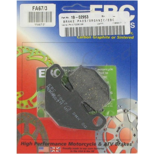 EBC FA stabdžių trinkelės KAWASAKI ZR/ KLR / KLE / GPZ 400-650cc 88-07