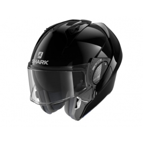 Shark Evo-GT Blank Black flip-up helmet