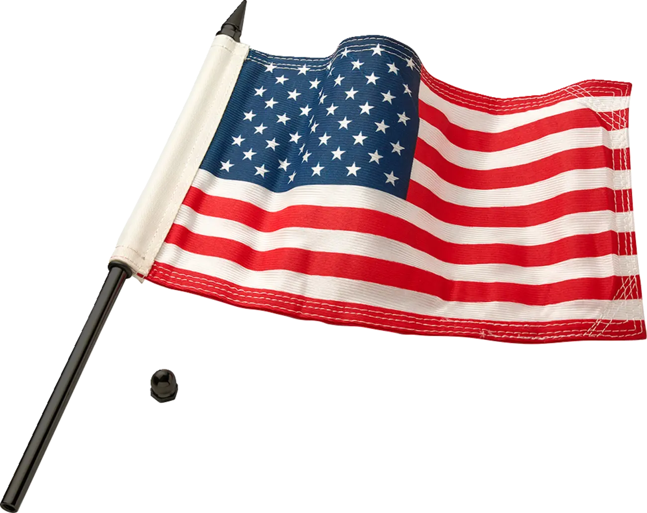 CIRO Flag Pole Black with USA flag 30cm 12"