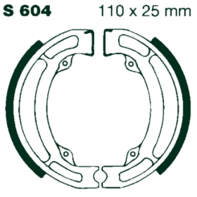 AIR brake shoes Suzuki RM 60/80 110x25mm