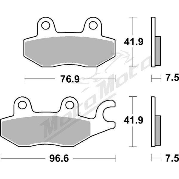 SBS SI Offroad 955HS Sintered Brake Pads Kawasaki EX / Z 400cc 18->