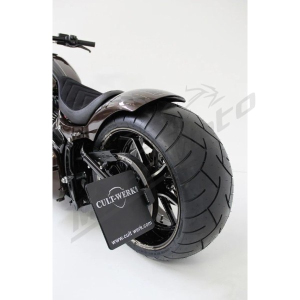CULT WERK License Plate Holder 180x140mm Harley Davidson FXSB / FXSE 1690-1800cc 2013-2017