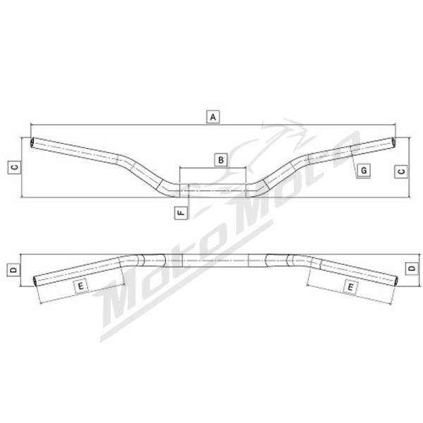 Domino Aluminum Handlebar 28.6 mm Silver
