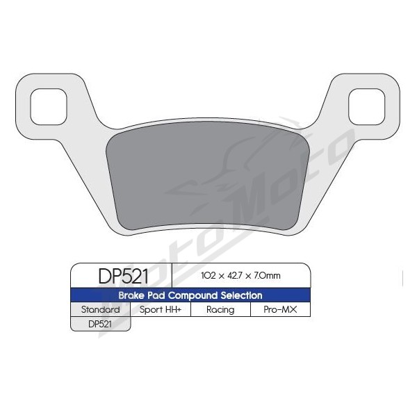 DP BRAKES Standard Sintered Metal Brake Pads Kymco MXU 550-700cc 13-18
