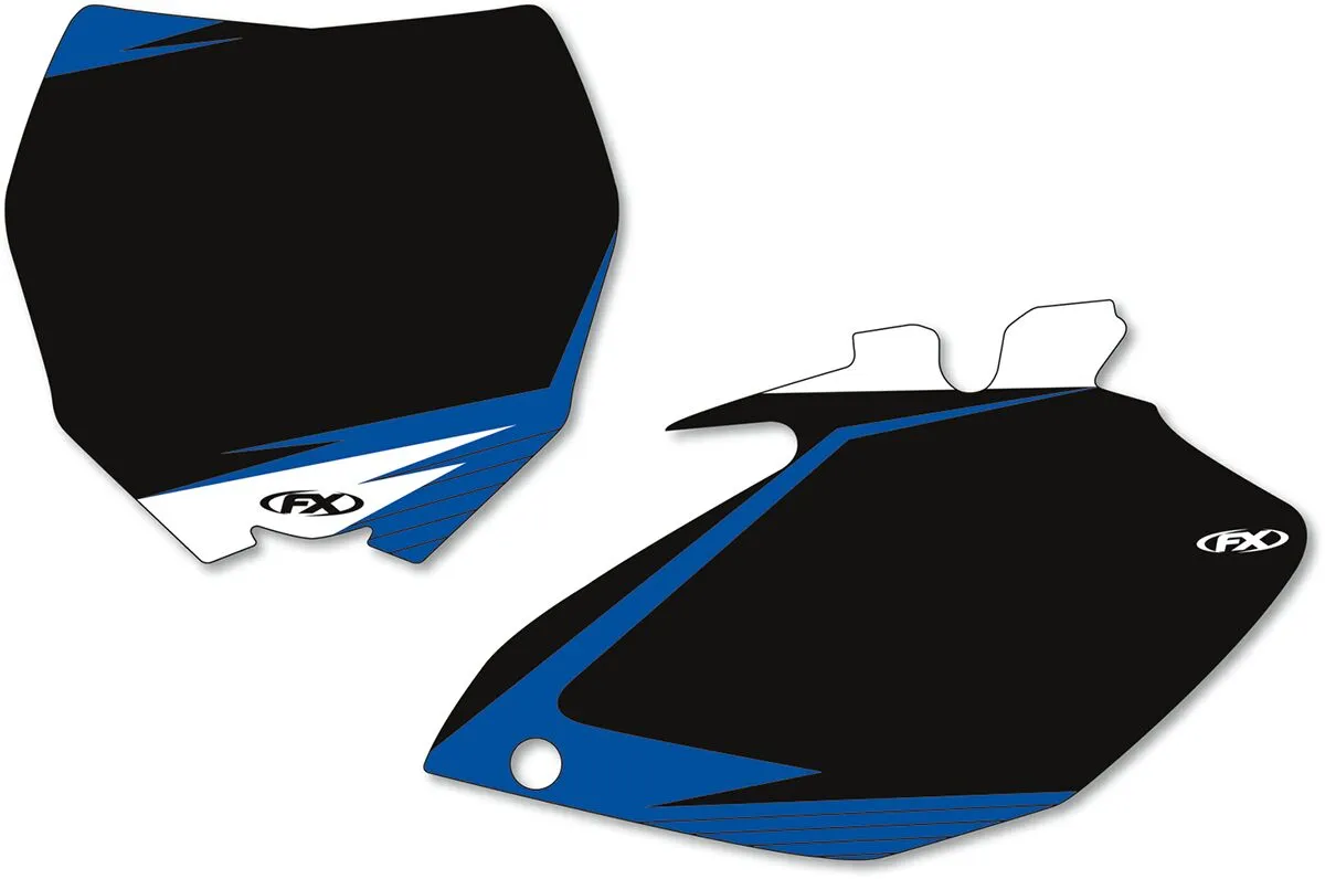 FACTORY EFFEX Pre-Cut Graphic Number Plate Kit Black/Blue Yamaha YZ 250F 10-13