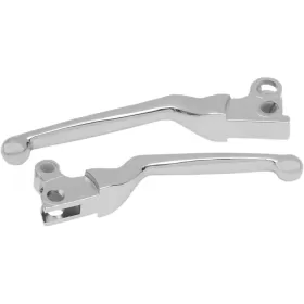 DRAG SPECIALTIES Chrome Clutch/Brake Lever Set Harley Davidson FLH / FLHC / FLHR / FLHS / FLHT 883-1340cc 82-95