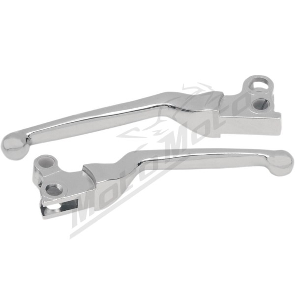 DRAG SPECIALTIES Chrome Clutch/Brake Lever Set Harley Davidson FLH / FLHC / FLHR / FLHS / FLHT 883-1340cc 82-95