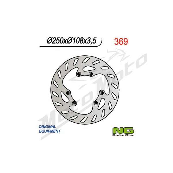 NG Front Fixed Brake Disc 250x108x3,5mm HM / Honda 50cc 01-06