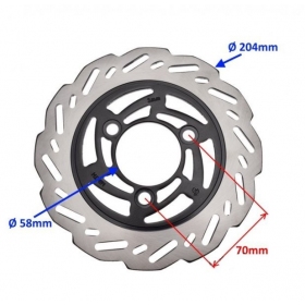 Brake disc CHINESE SCOOTER LONGJIA LJ125T-8M Ø 204x58