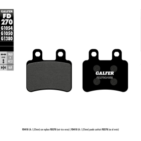 GALFER Brake Pad Orcanic Derbi / Italjet / Peugeot / Rieju / Yamaha 50-125cc 02-13